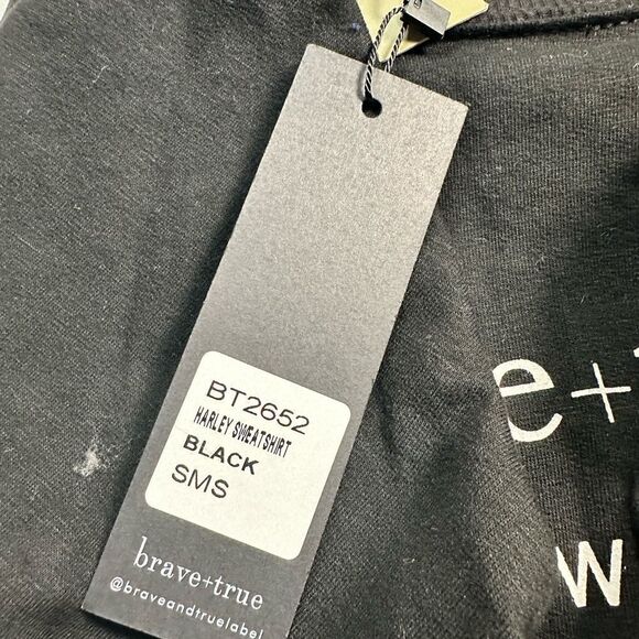 NWT Women’s Brave + True Black Sweatshirt - Size OS fits XS - XL - Picture 5 of 5